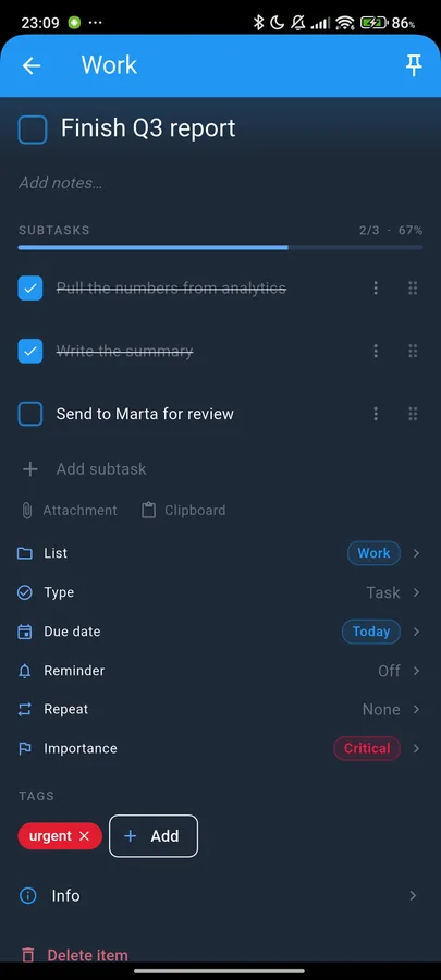 OxiTick on Android: Break it down